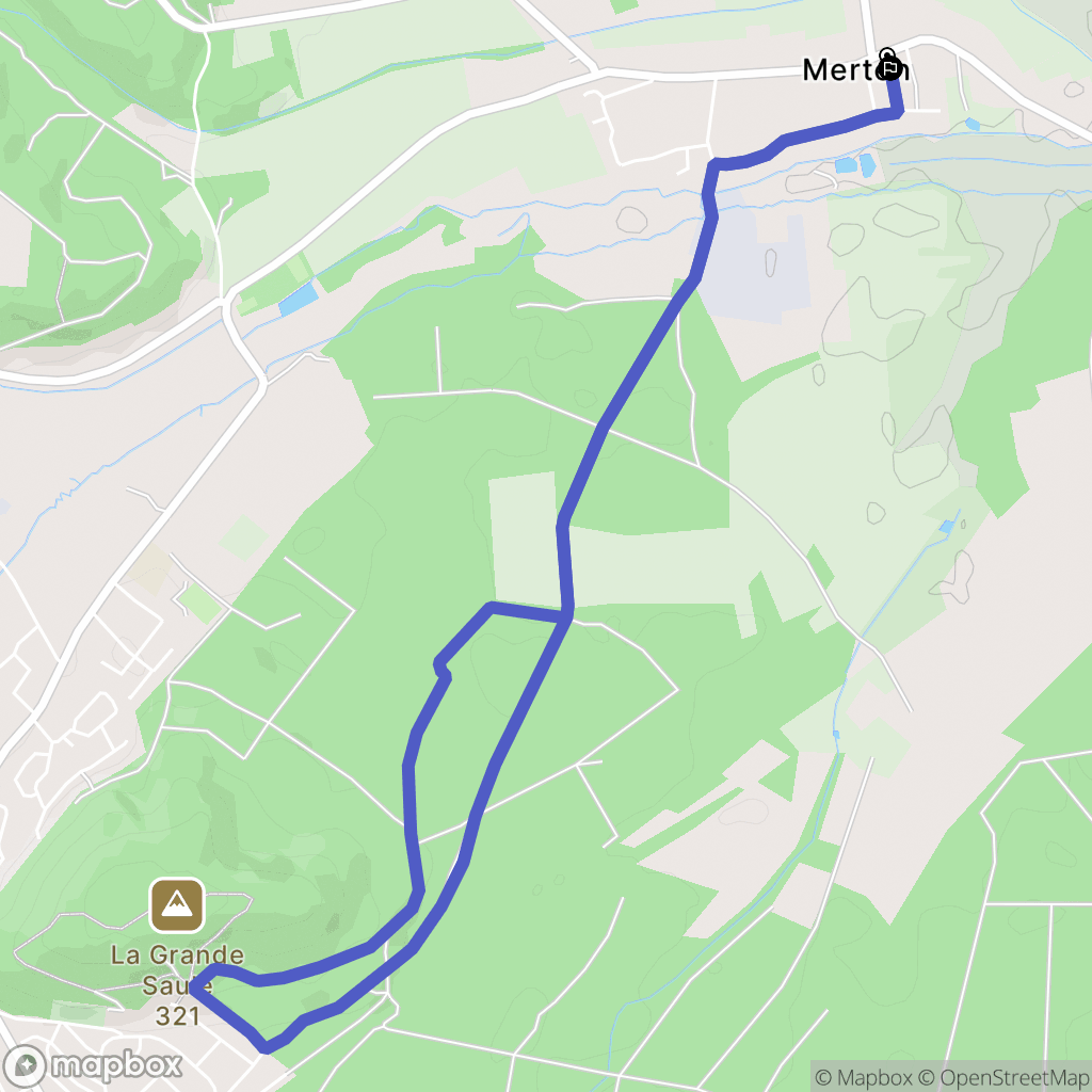 Merten : carte du parcours de randonnée - France