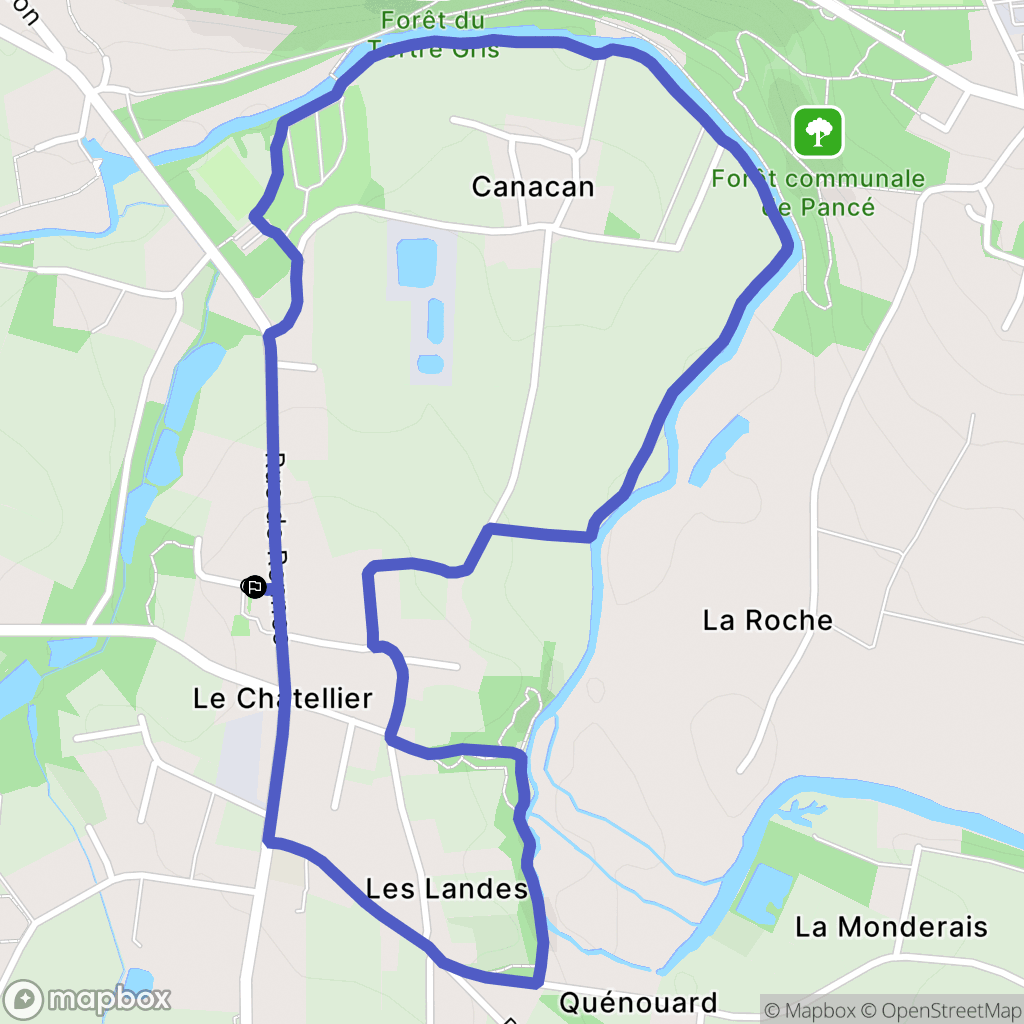 Pléchâtel : carte du parcours de randonnée - France