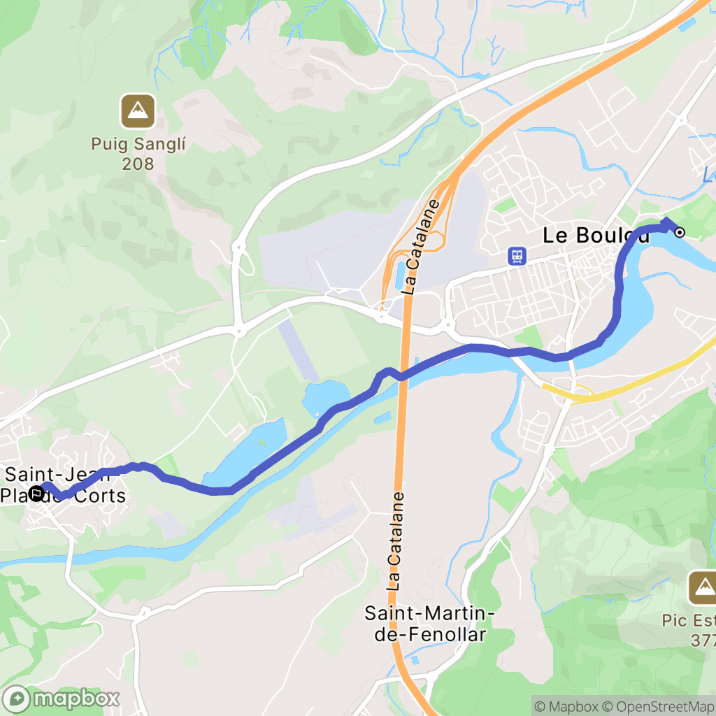 Le Boulou : carte du parcours de randonnée - France