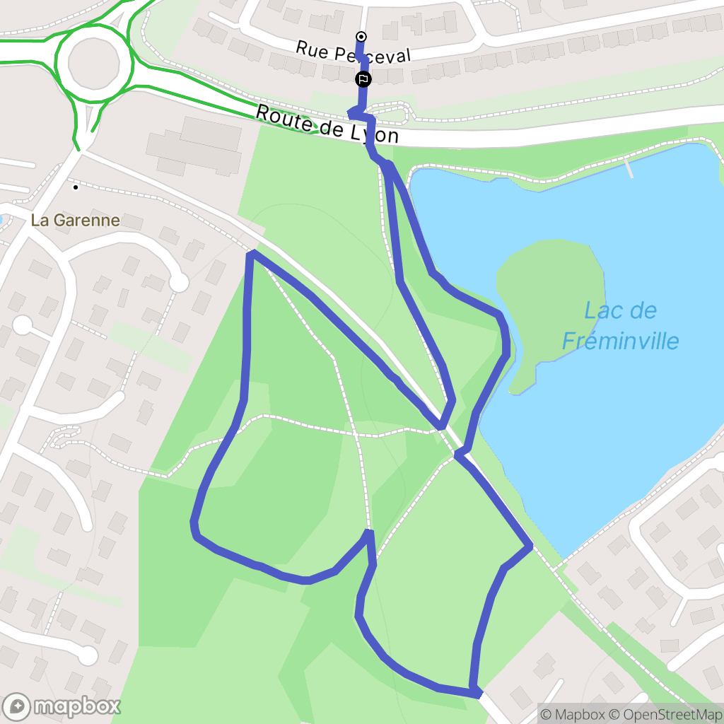 Charvieu-Chavagneux : carte du parcours de randonnée - France
