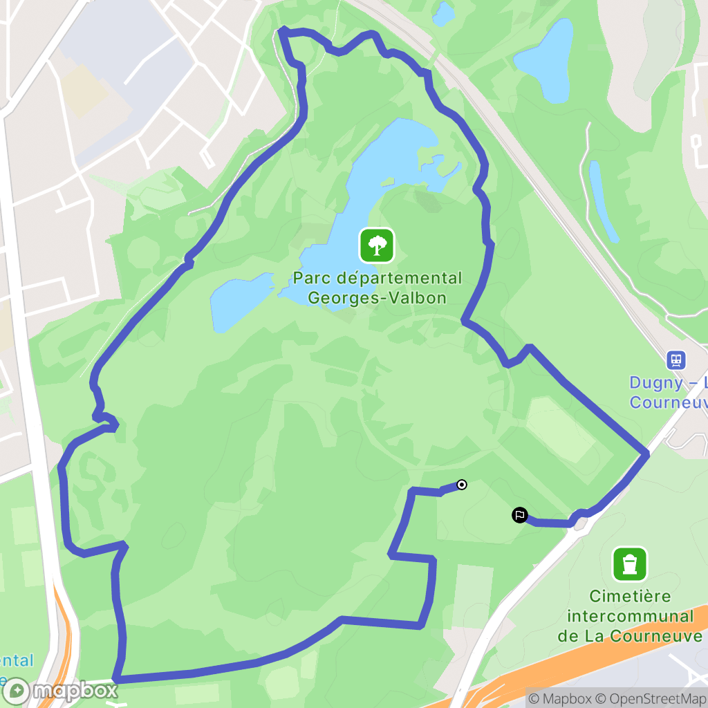 La Courneuve : carte du parcours de randonnée - France