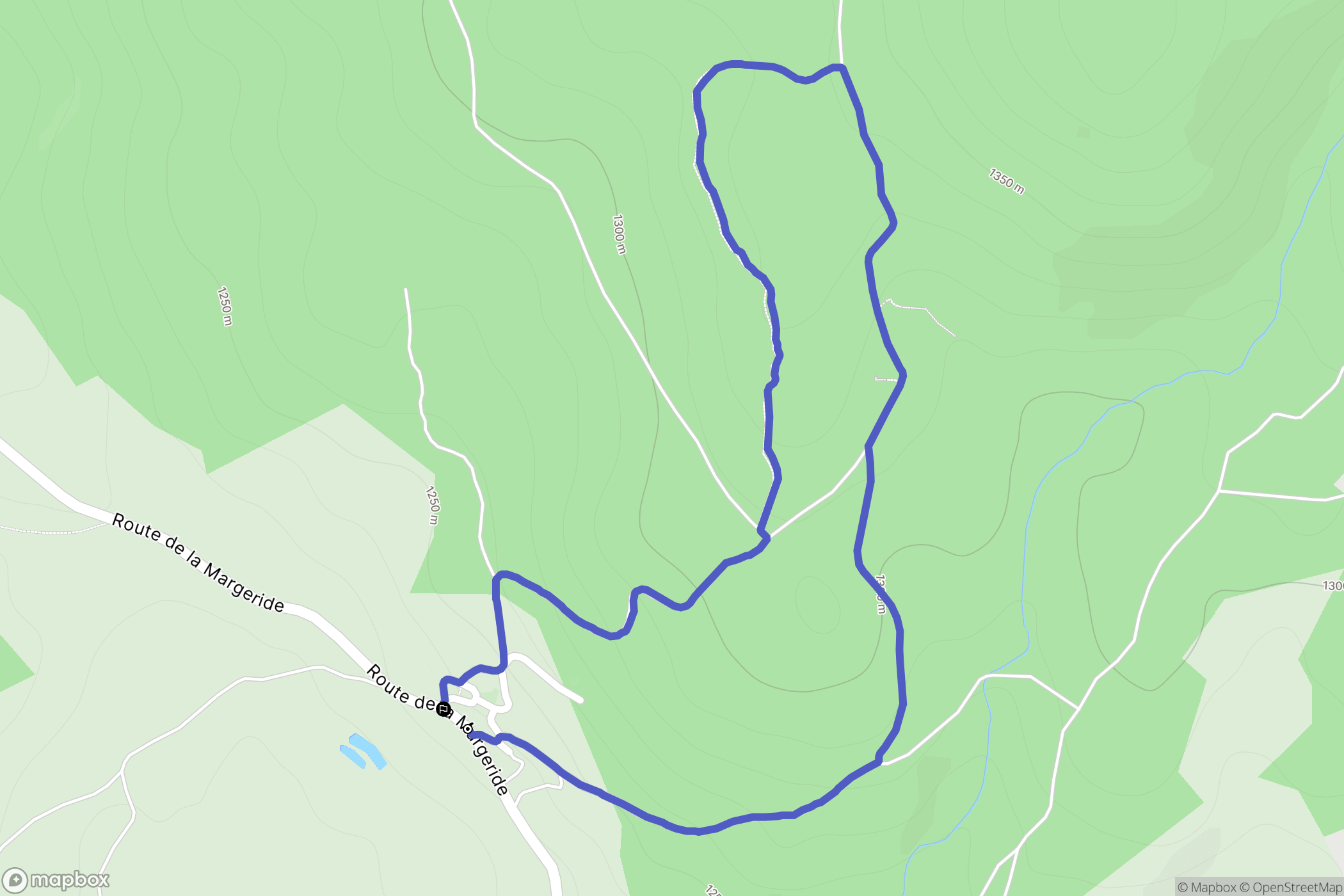 Lajo : carte du parcours de randonnée - France