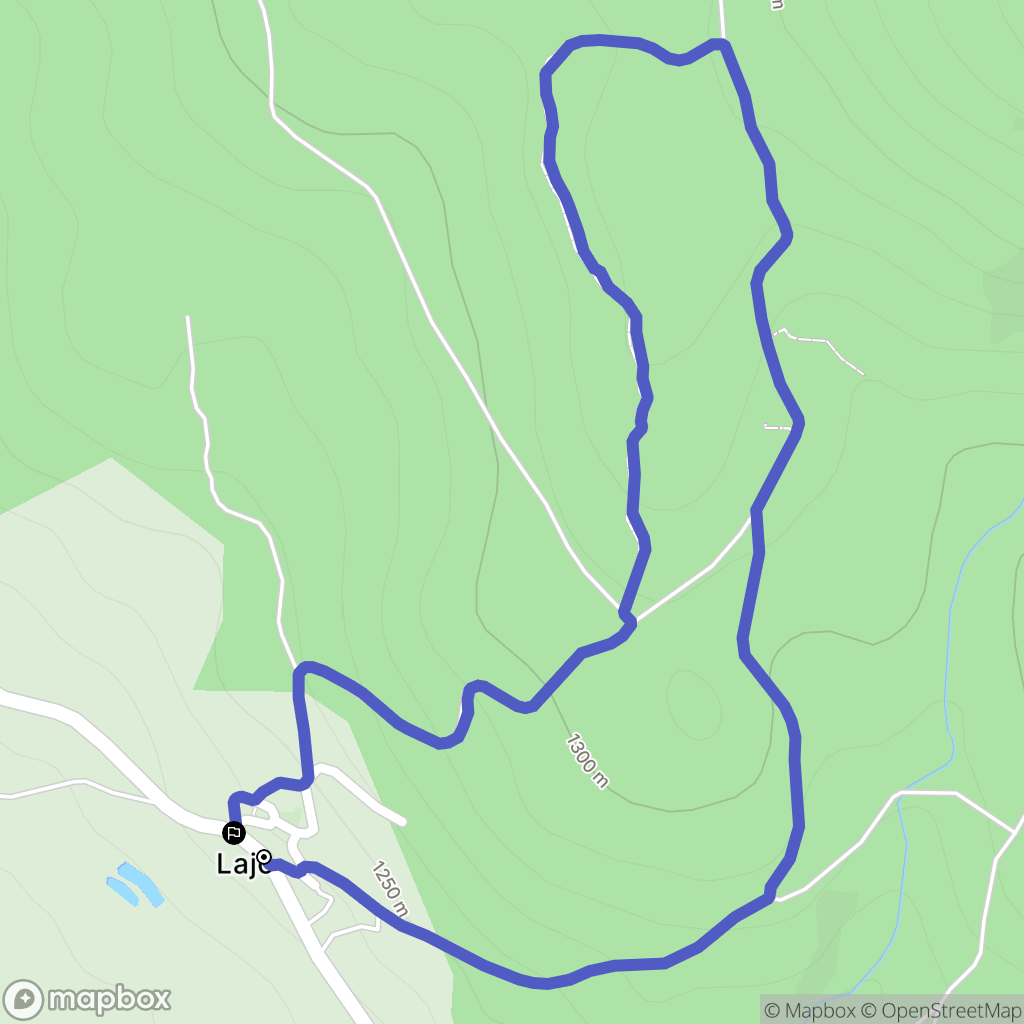 Lajo : carte du parcours de randonnée - France