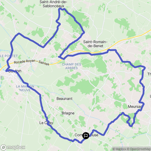 Corme-Écluse : carte du parcours de randonnée - France
