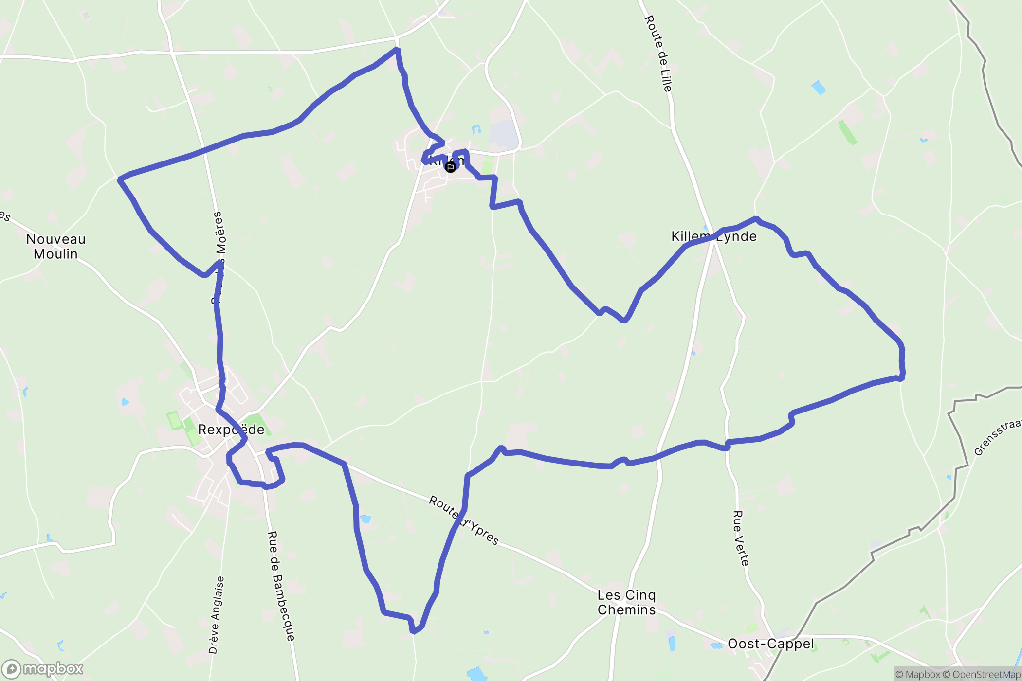 Killem : carte du parcours de randonnée - France