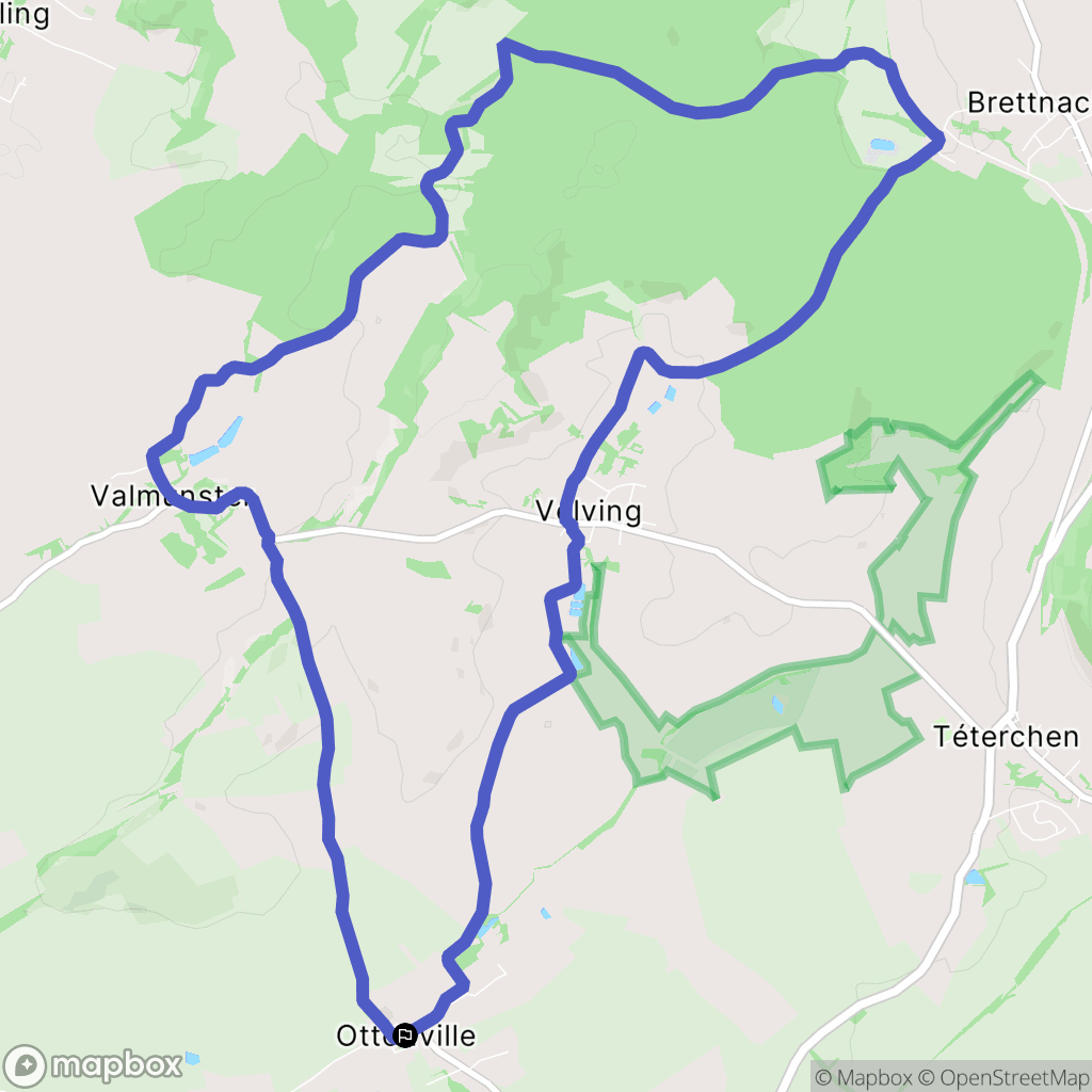 Ottonville : carte du parcours de randonnée - France