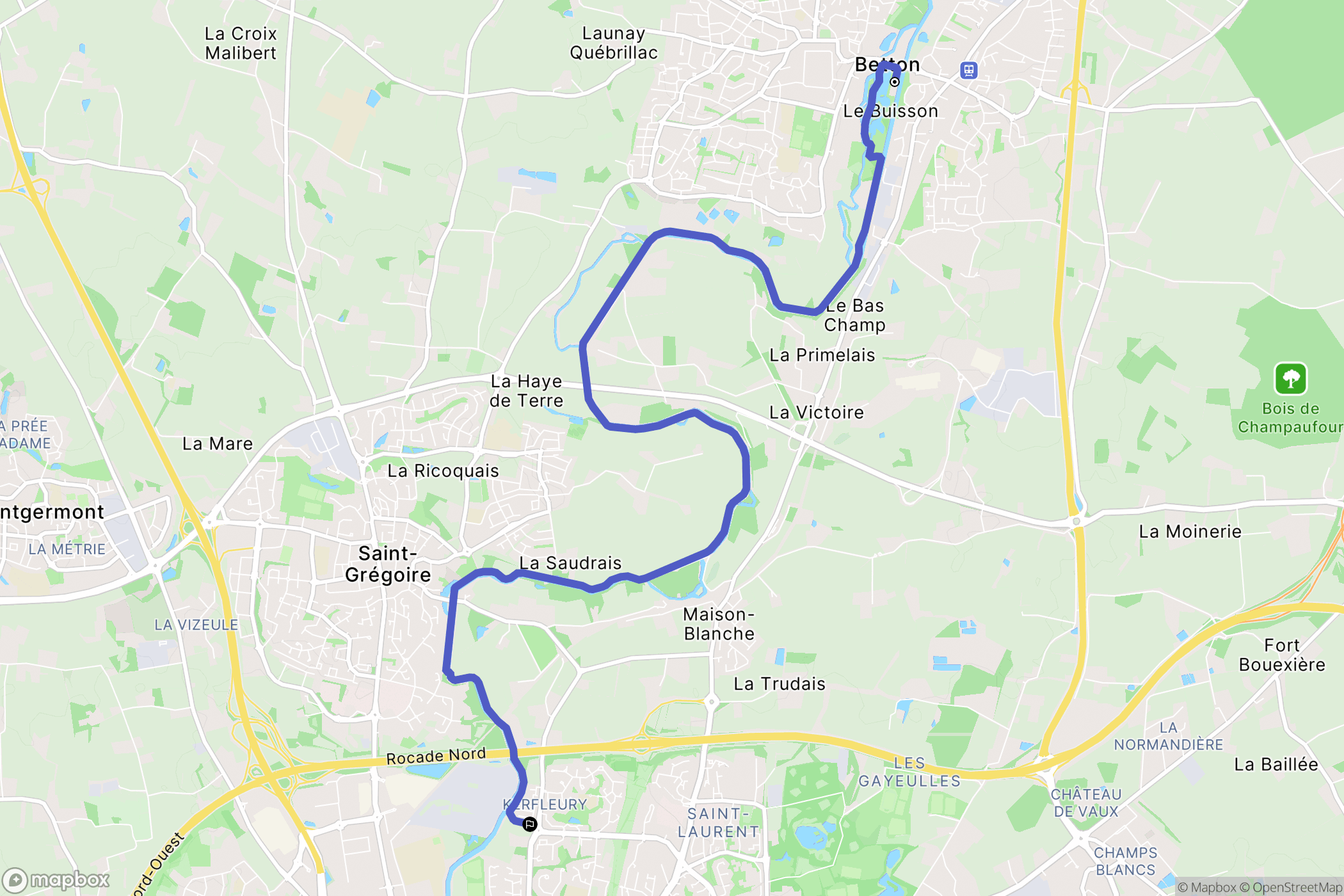Betton: routekaart voor buitenactiviteiten - France