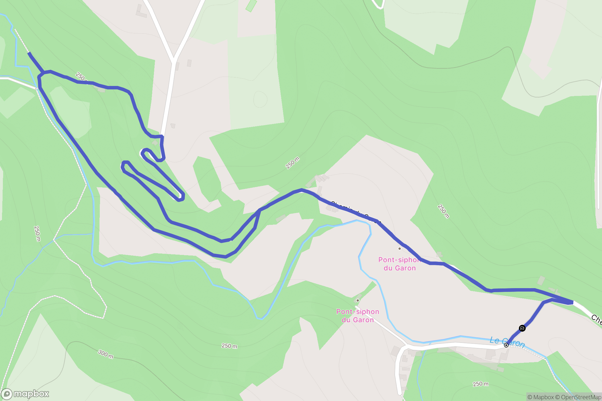 Brignais : carte du parcours de randonnée - France