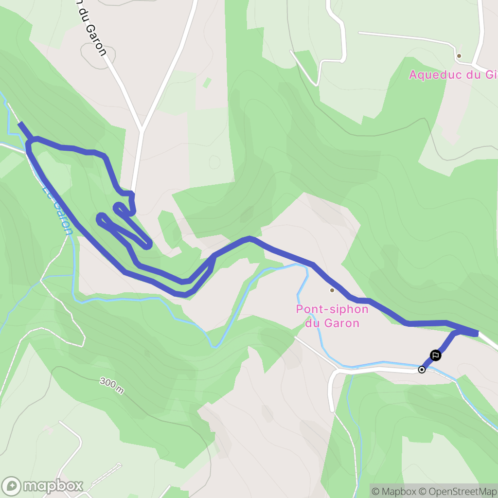 Brignais : carte du parcours de randonnée - France