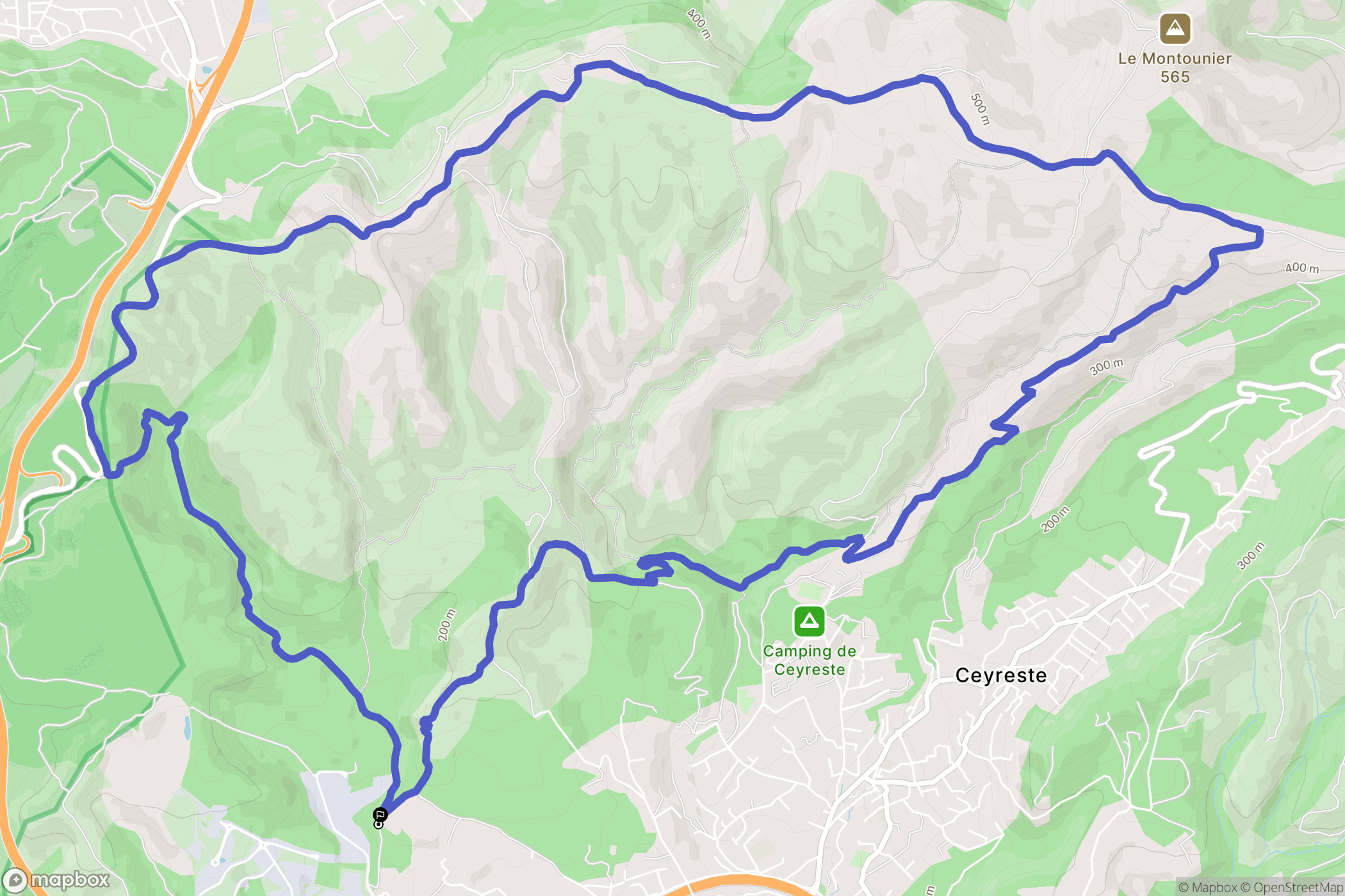 La Ciotat : carte du parcours de randonnée - France