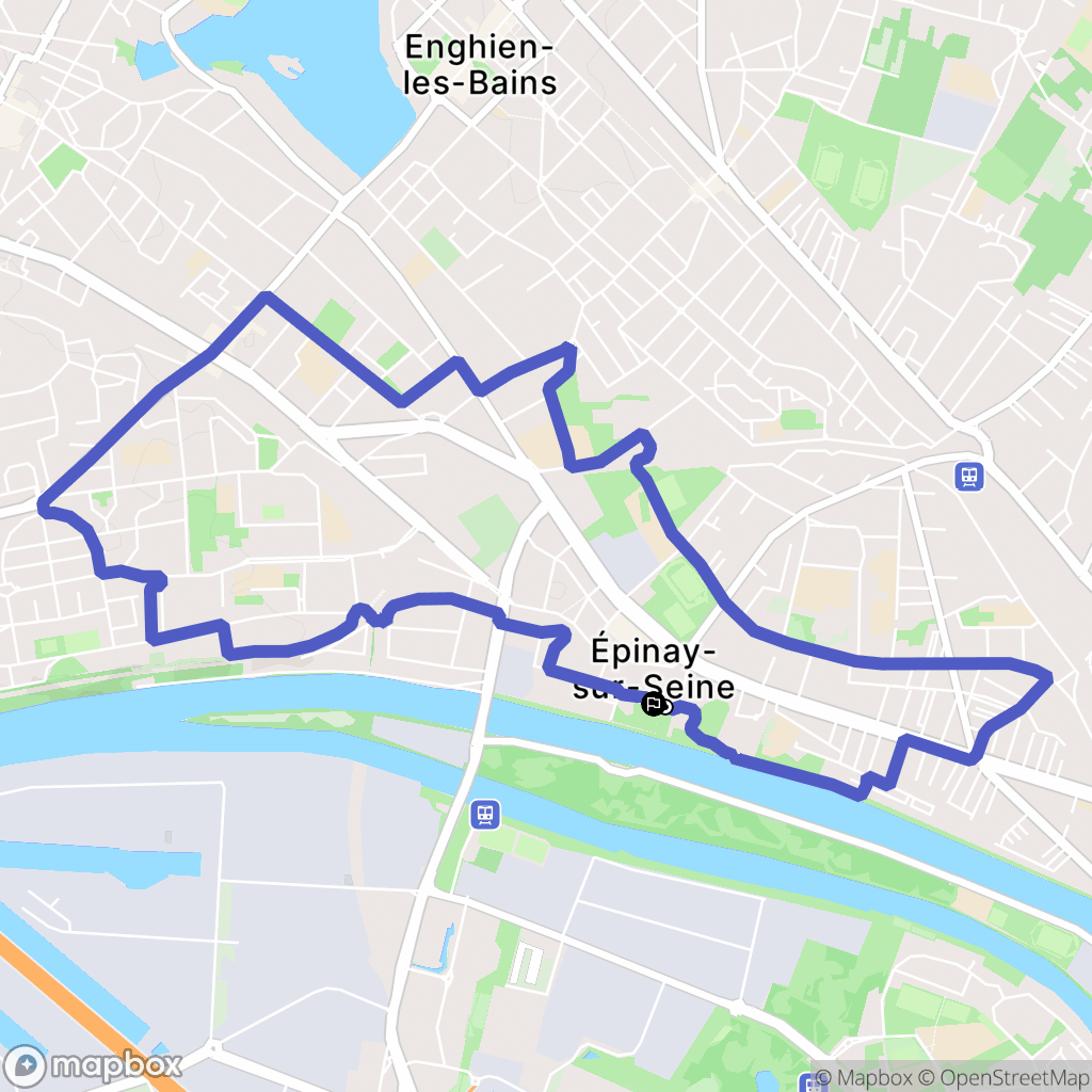 Epinay-sur-Seine : carte du parcours de randonnée - France