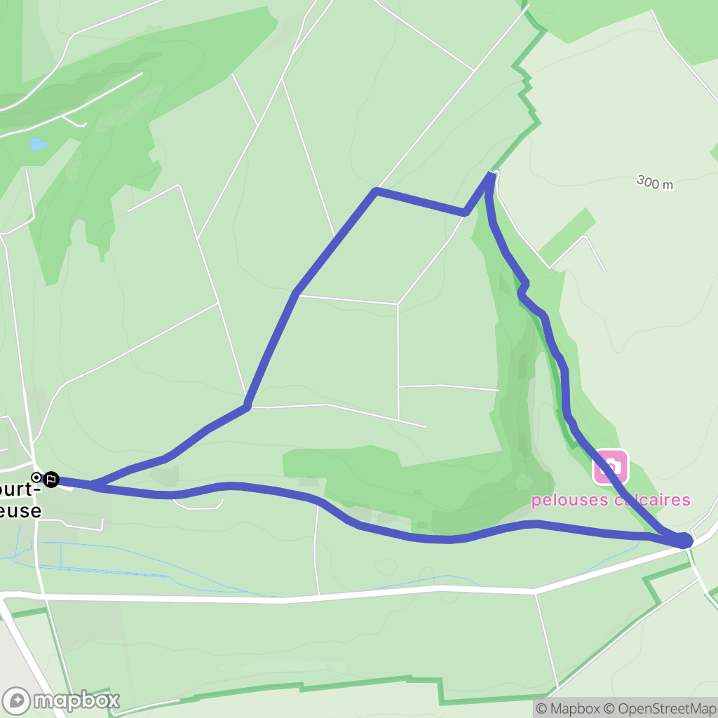 Génicourt-sur-Meuse : carte du parcours de randonnée - France