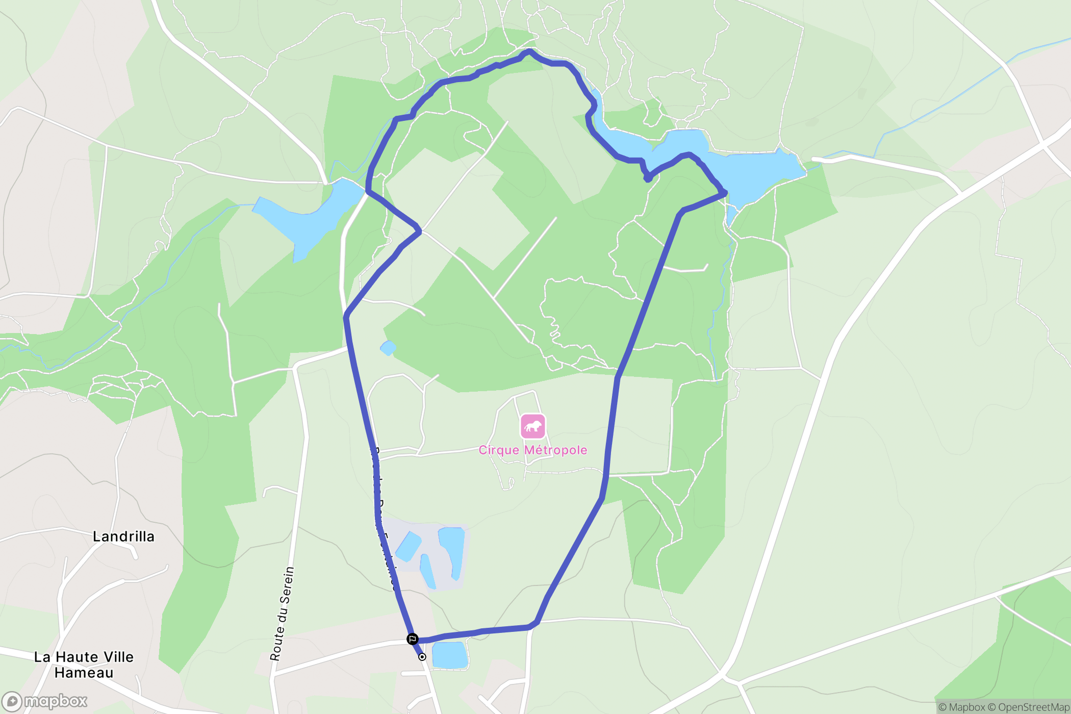 Treffendel : carte du parcours de randonnée - France