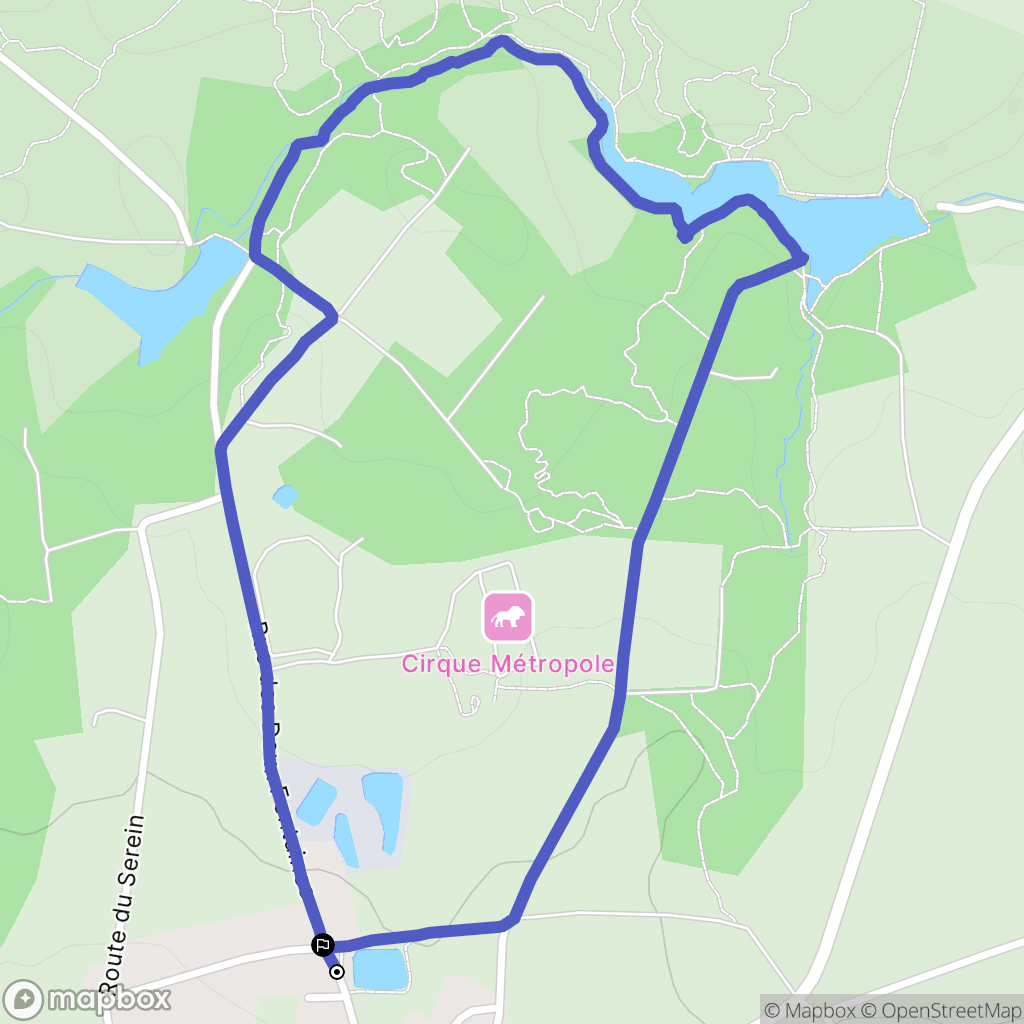 Treffendel : carte du parcours de randonnée - France
