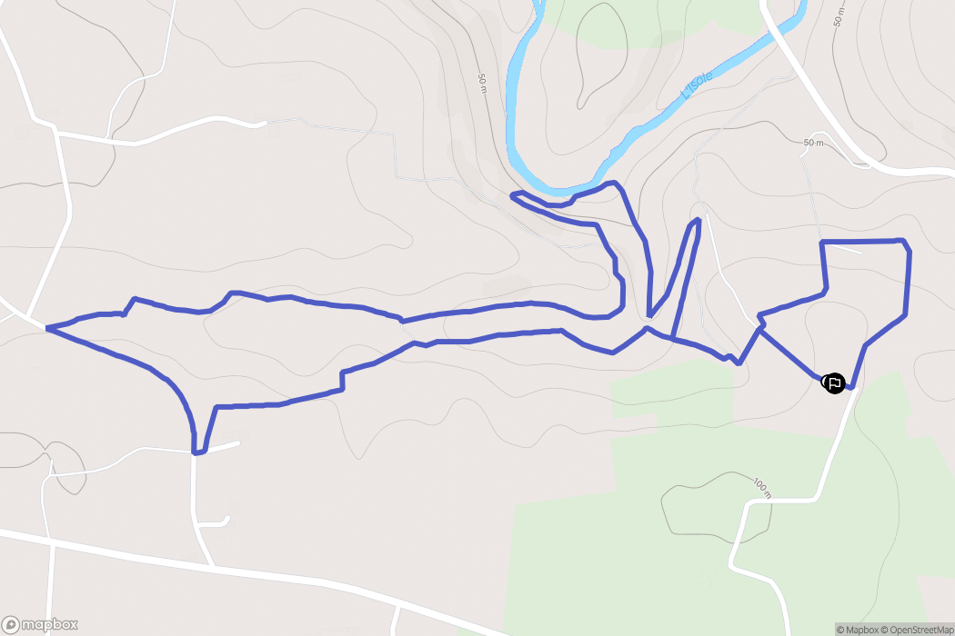 Bannalec : carte du parcours de randonnée - France
