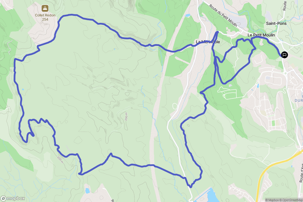 Aix-en-Provence : carte du parcours de randonnée - France