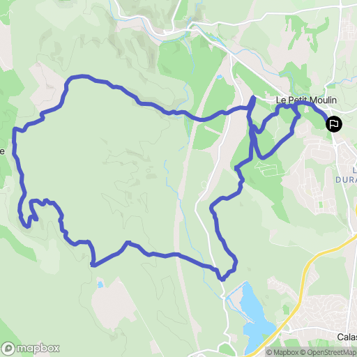 Aix-en-Provence : carte du parcours de randonnée - France
