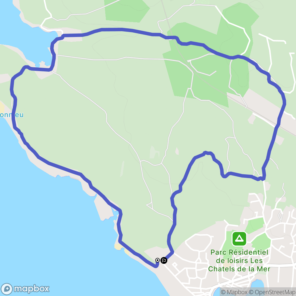 Martigues : carte du parcours de randonnée - France