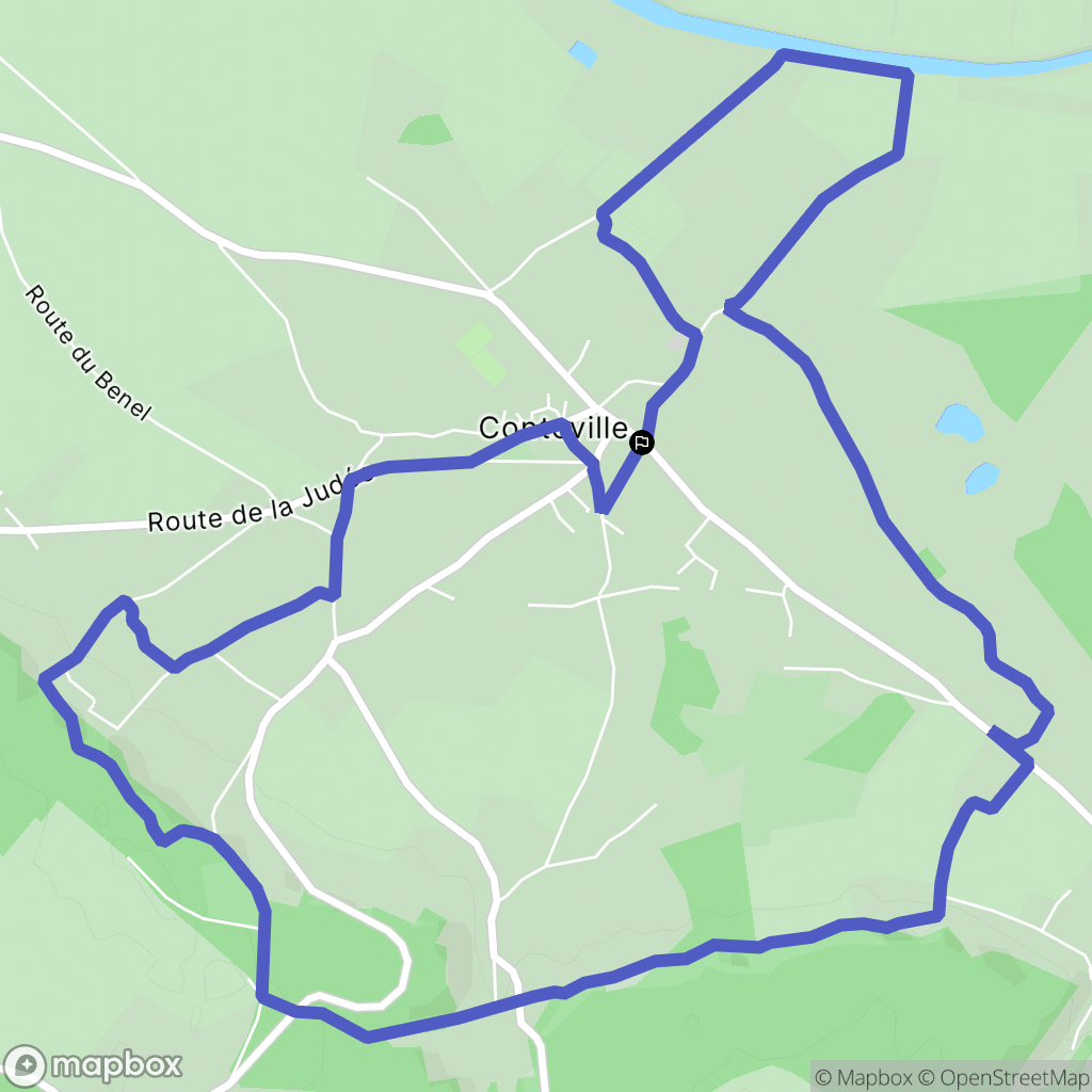 Conteville : carte du parcours de randonnée - France