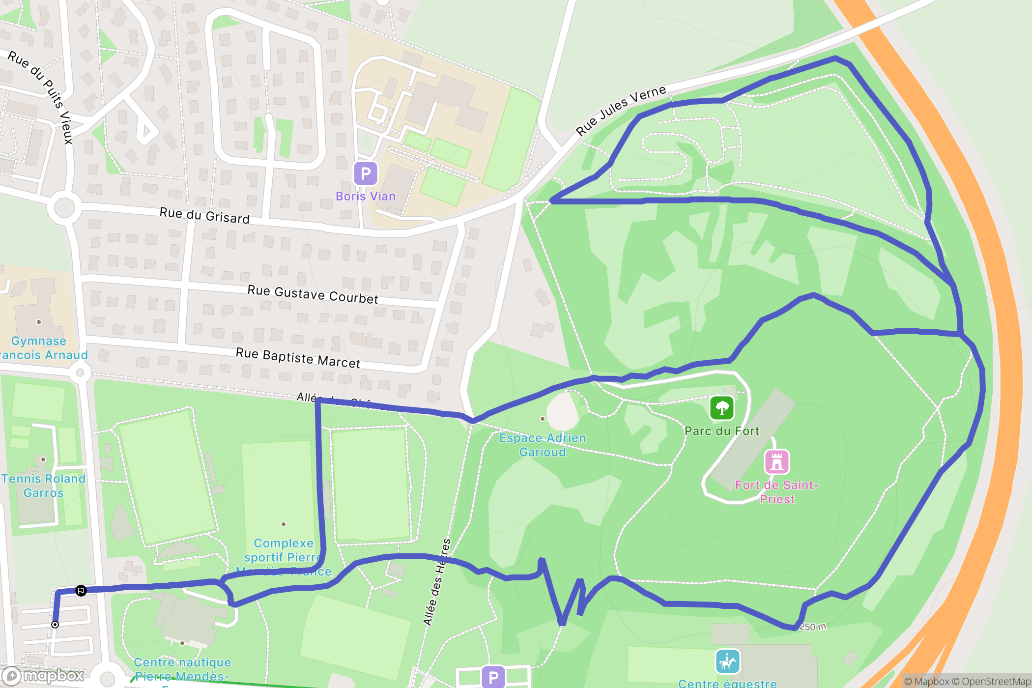 Saint-Priest: routekaart voor buitenactiviteiten - France
