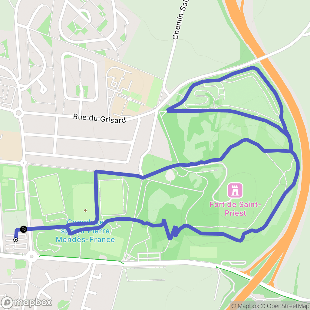 Saint-Priest: routekaart voor buitenactiviteiten - France