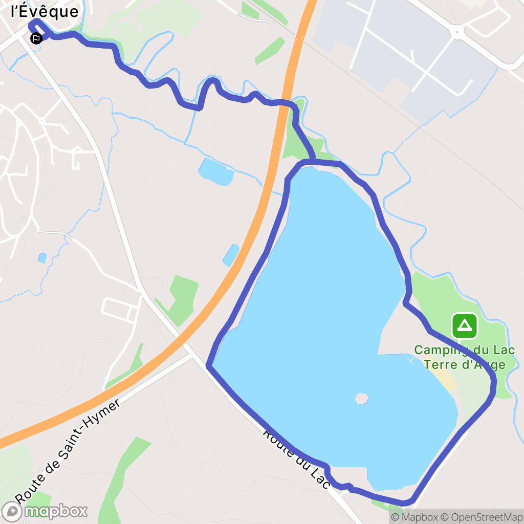 Pont-l'Évêque : carte du parcours de randonnée - France