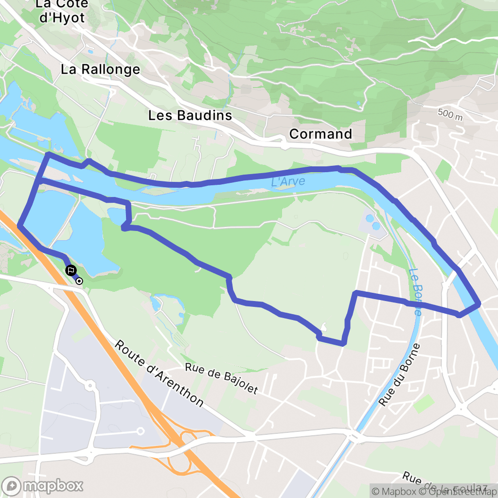 Bonneville : carte du parcours de randonnée - France