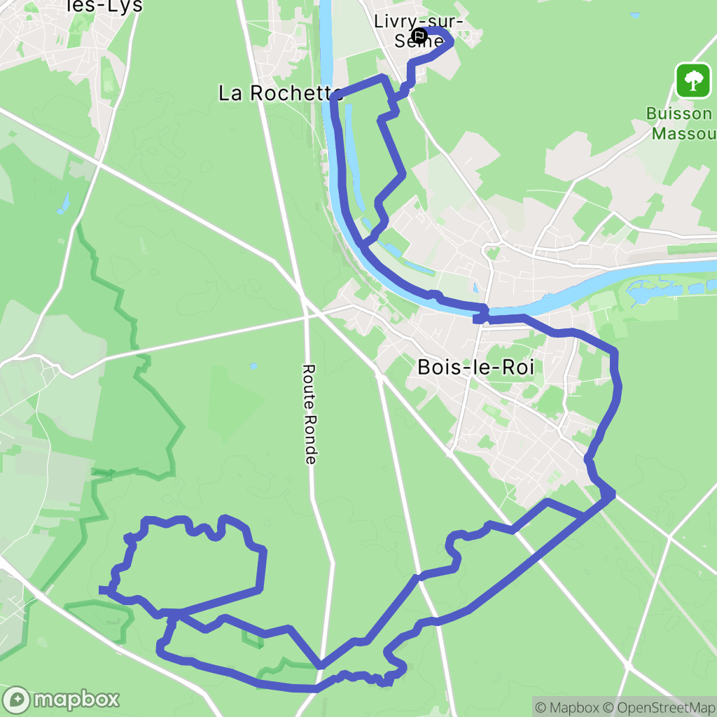 Livry-sur-Seine : carte du parcours de randonnée - France