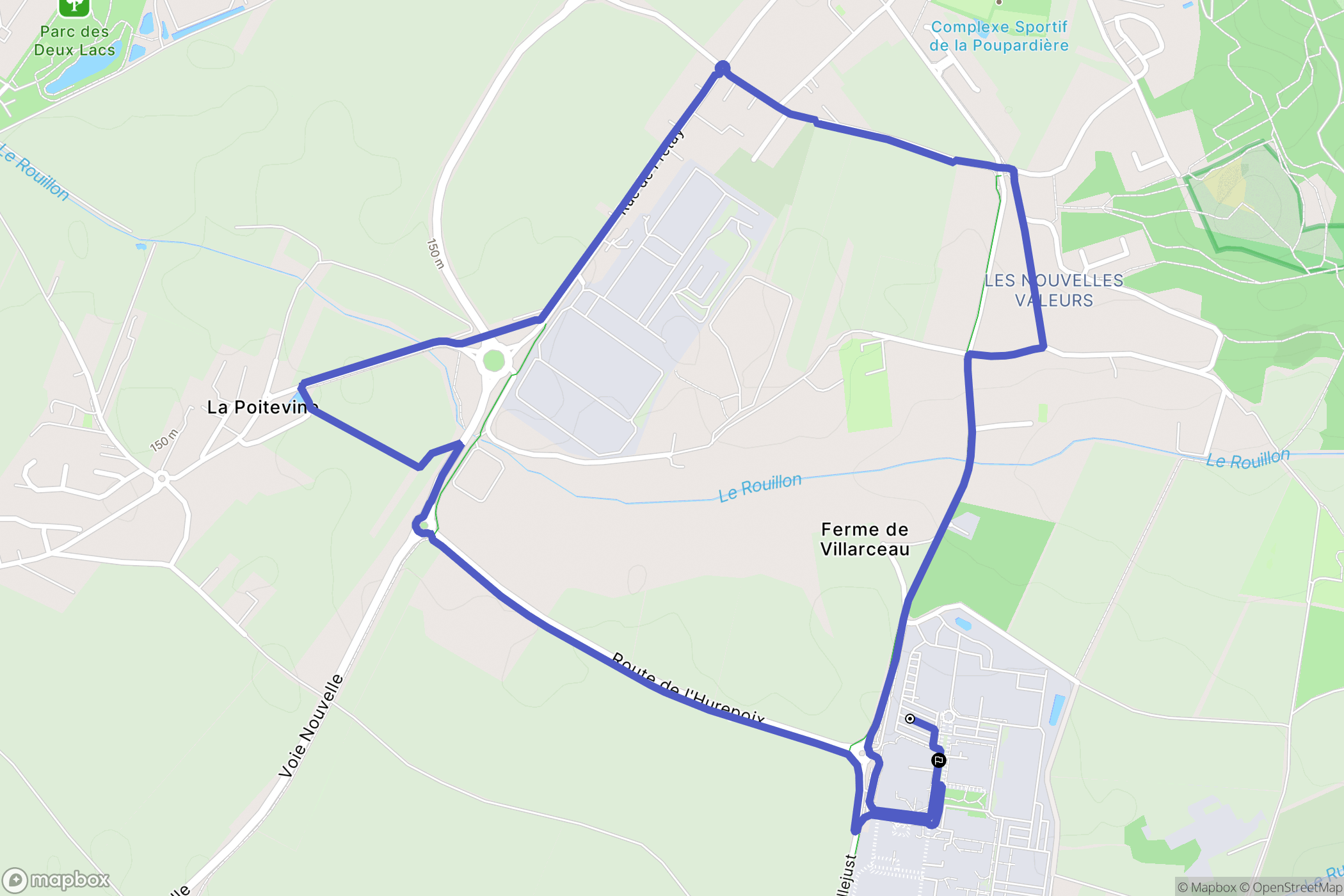 Nozay : carte du parcours de randonnée - France