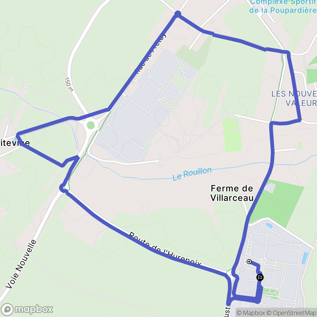 Nozay : carte du parcours de randonnée - France