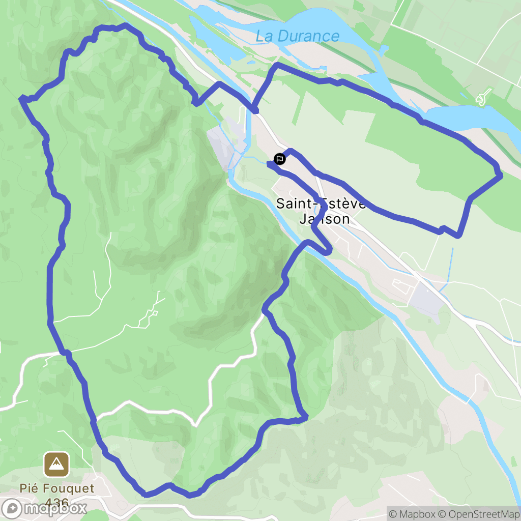 Saint-Estève-Janson : carte du parcours de randonnée - France