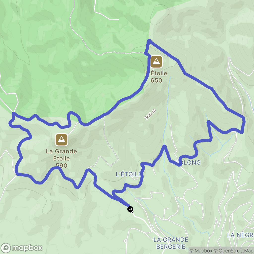 Marseille : carte du parcours de randonnée - France