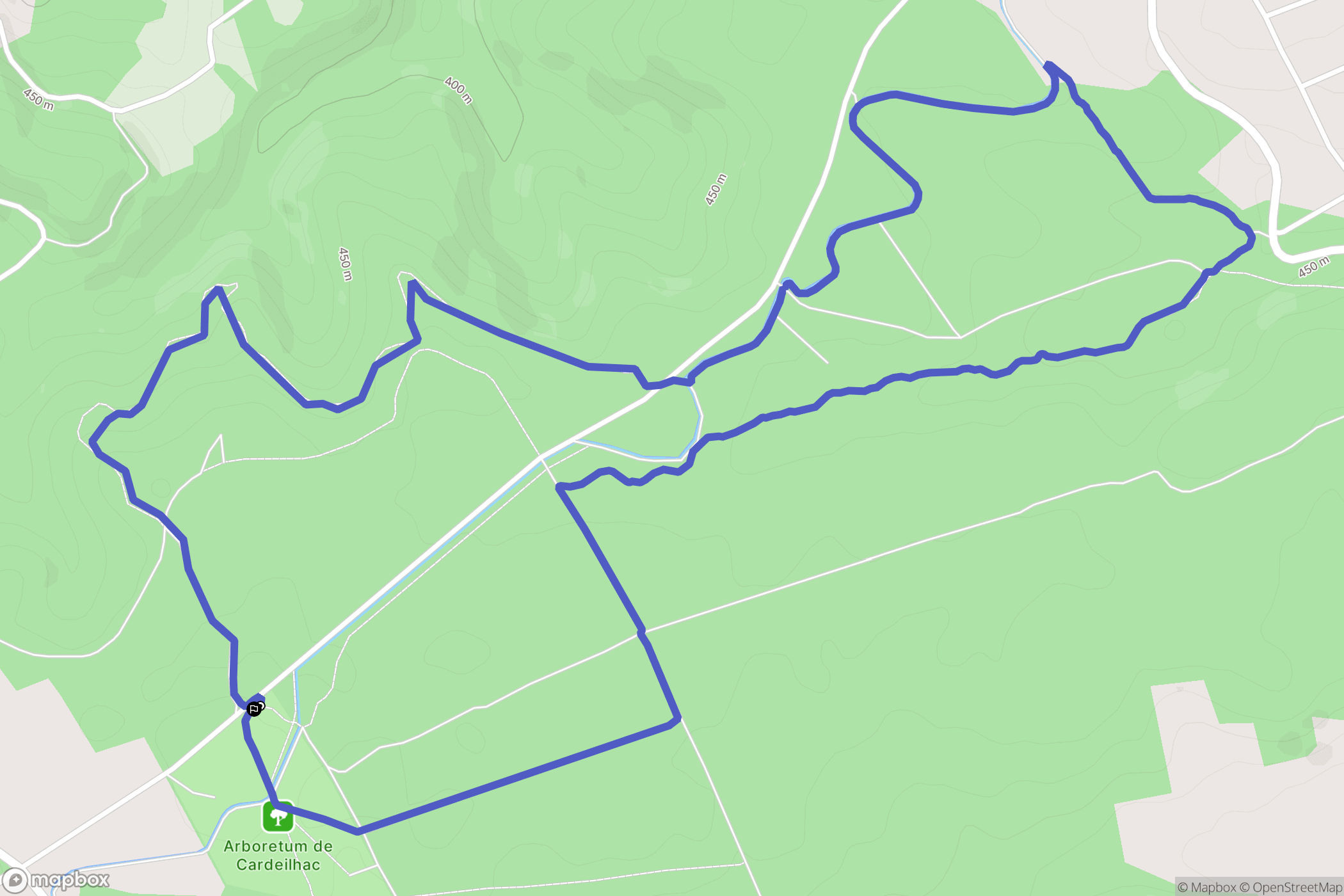 Cardeilhac : carte du parcours de randonnée - France