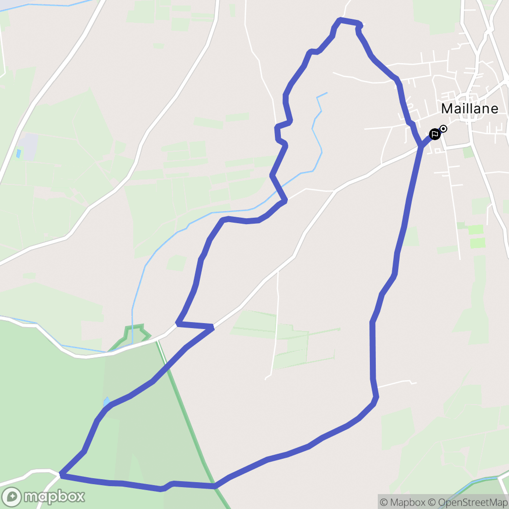 Maillane : carte du parcours de randonnée - France