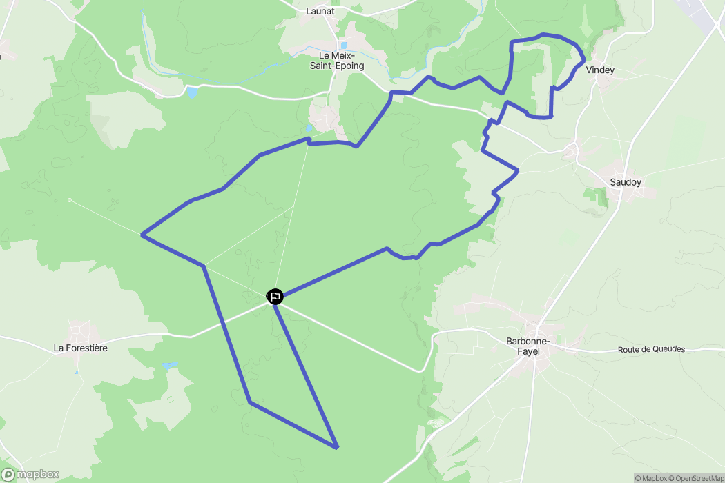 La Forestière : carte du parcours de randonnée - France