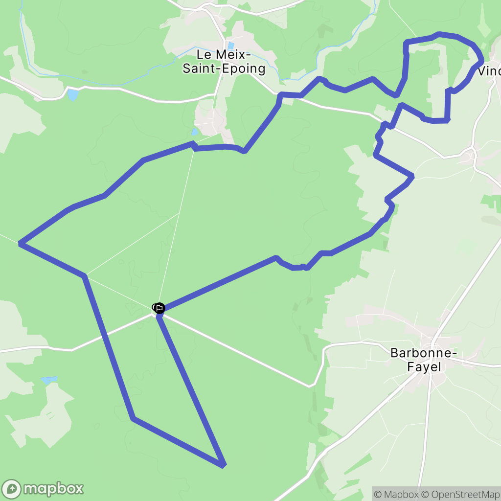 La Forestière : carte du parcours de randonnée - France