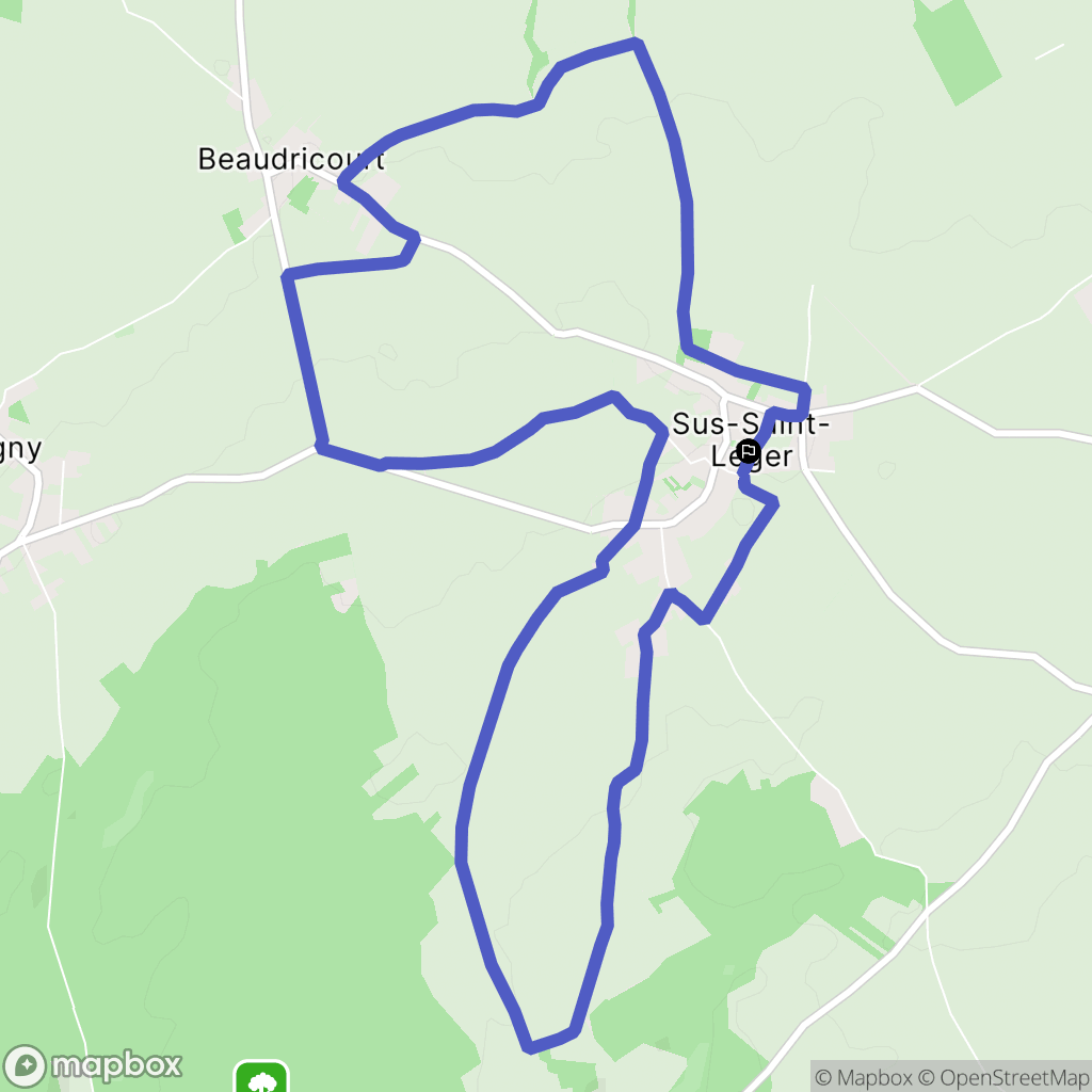 Sus-Saint-Léger : carte du parcours de randonnée - France