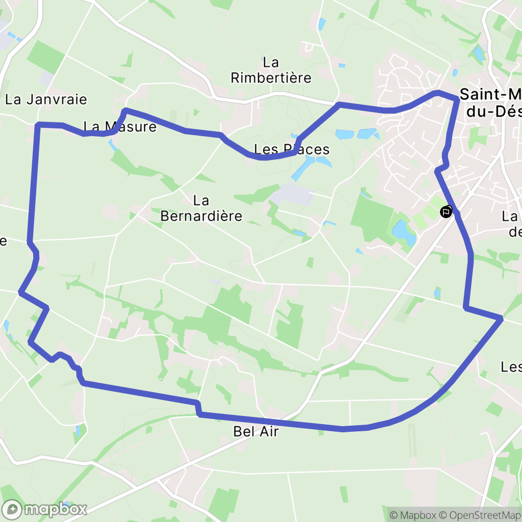 Saint-Mars-du-Désert : carte du parcours de randonnée - France