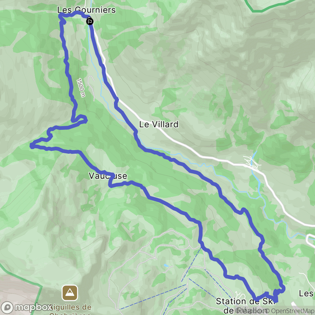 Réallon : carte du parcours de randonnée - France