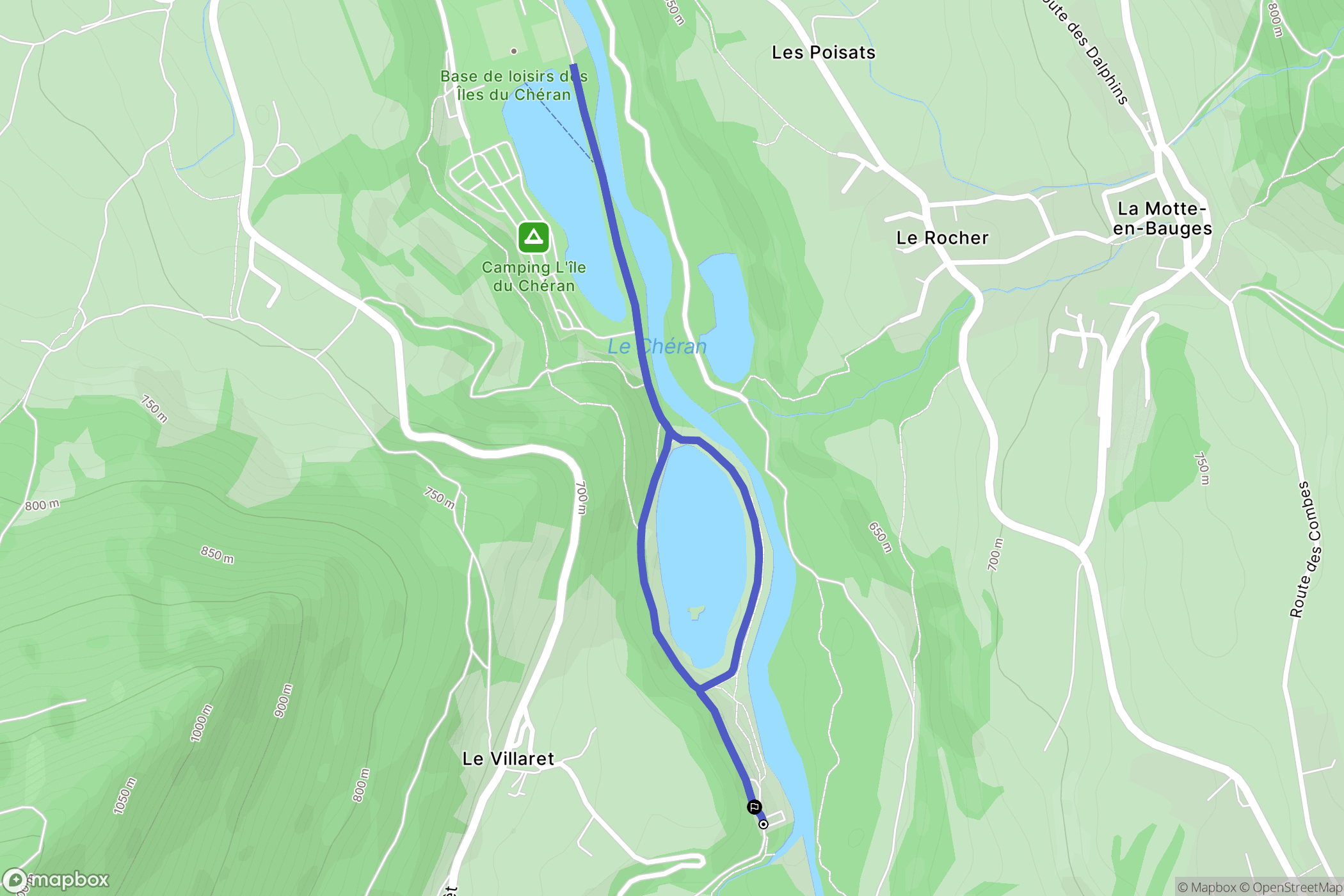 Le Villaret, Le Châtelard: routekaart voor buitenactiviteiten - France