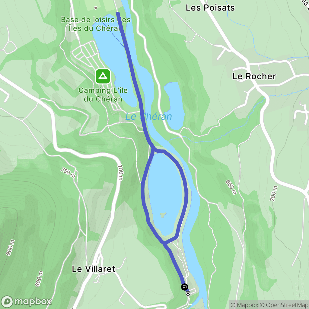 Le Villaret, Le Châtelard: routekaart voor buitenactiviteiten - France