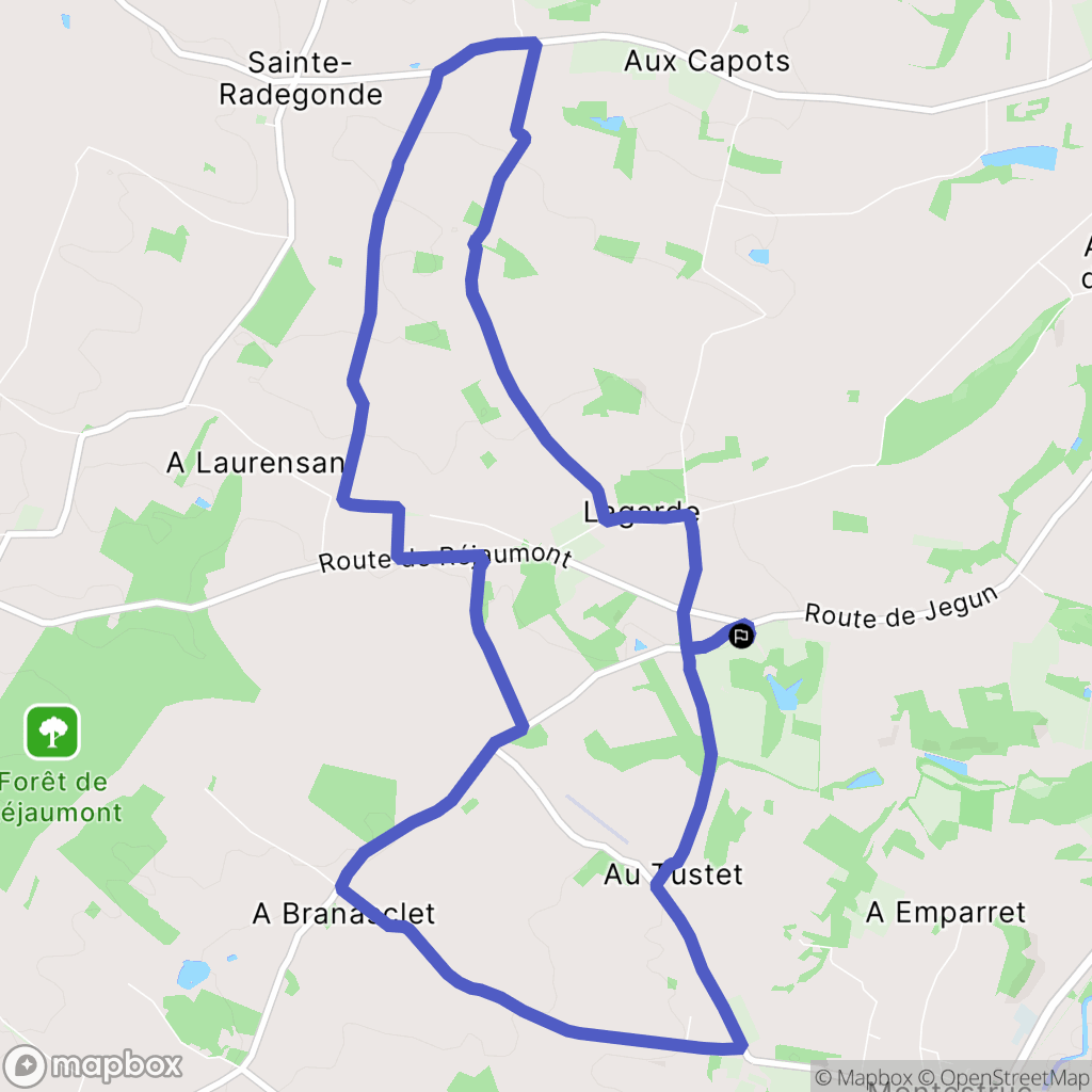 Fleurance : carte du parcours de randonnée - France
