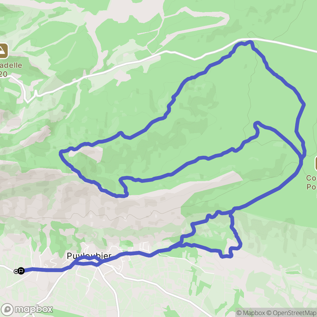 Puyloubier : carte du parcours de randonnée - France