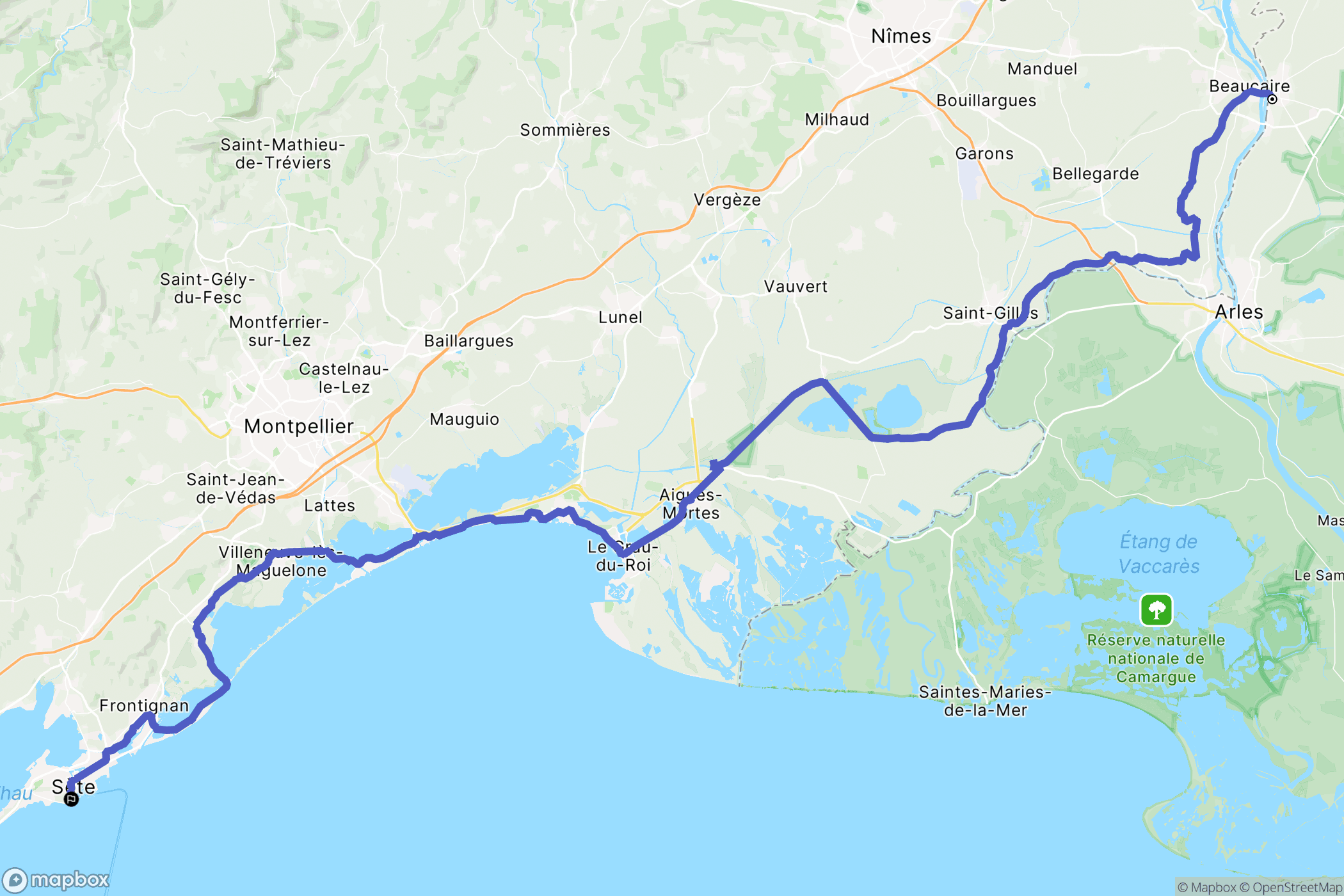 Tarascon : carte du parcours de randonnée - France