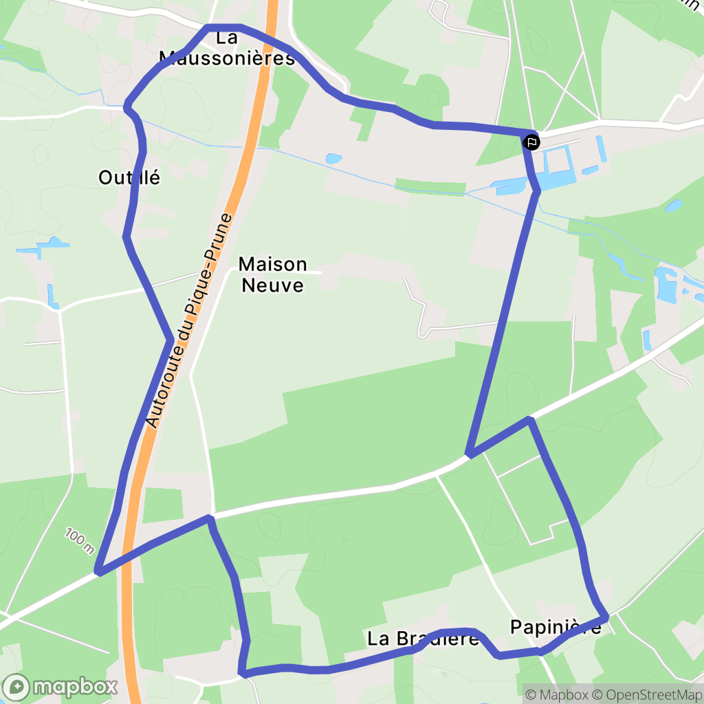 Saint-Mars-d'Outillé : carte du parcours de randonnée - France