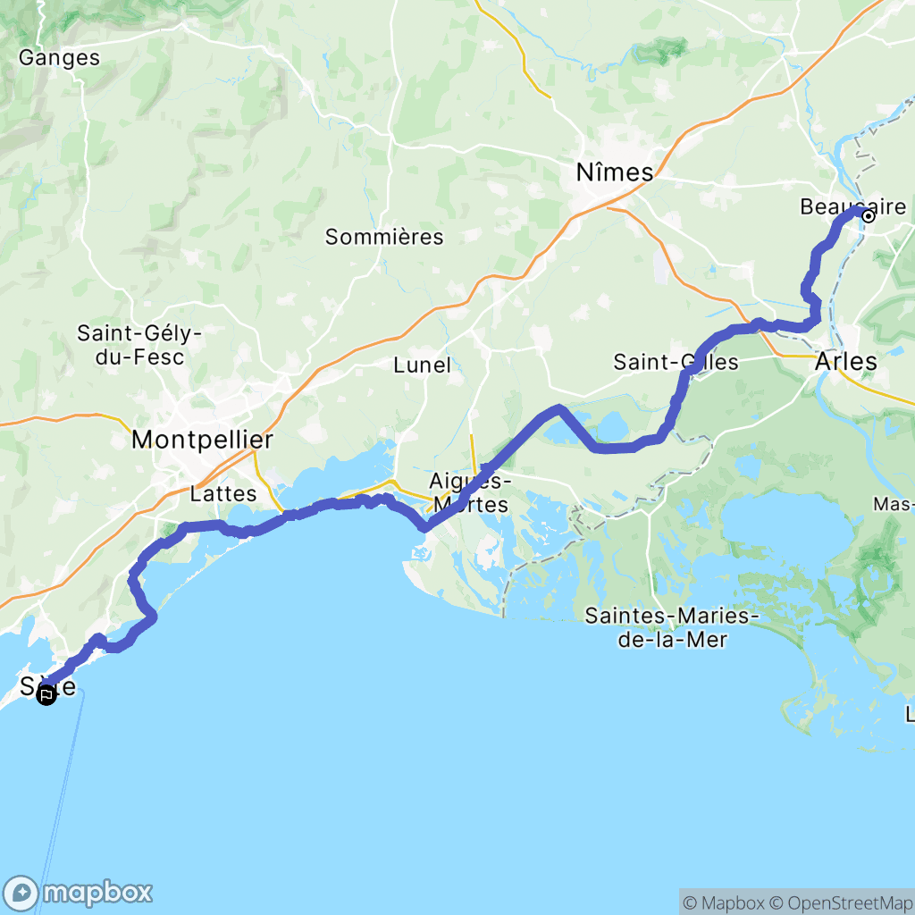 Tarascon : carte du parcours de randonnée - France
