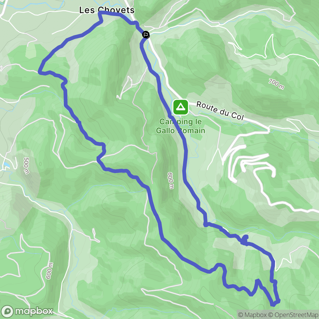 Barbières : carte du parcours de randonnée - France