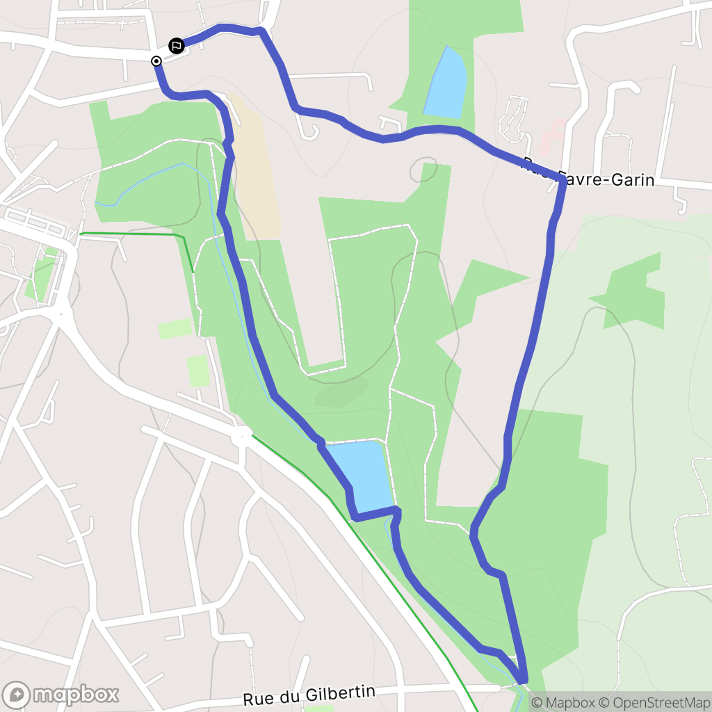 Chaponost : carte du parcours de randonnée - France