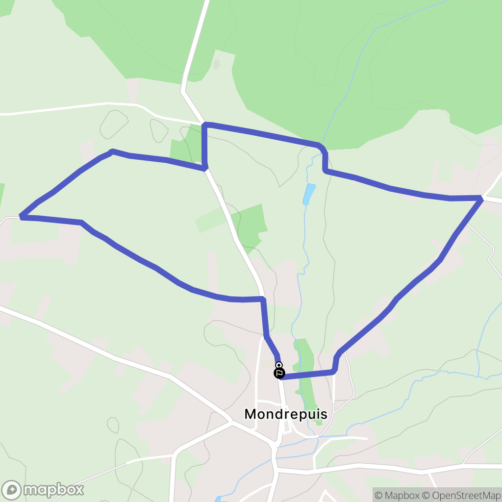 Mondrepuis : carte du parcours de randonnée - France
