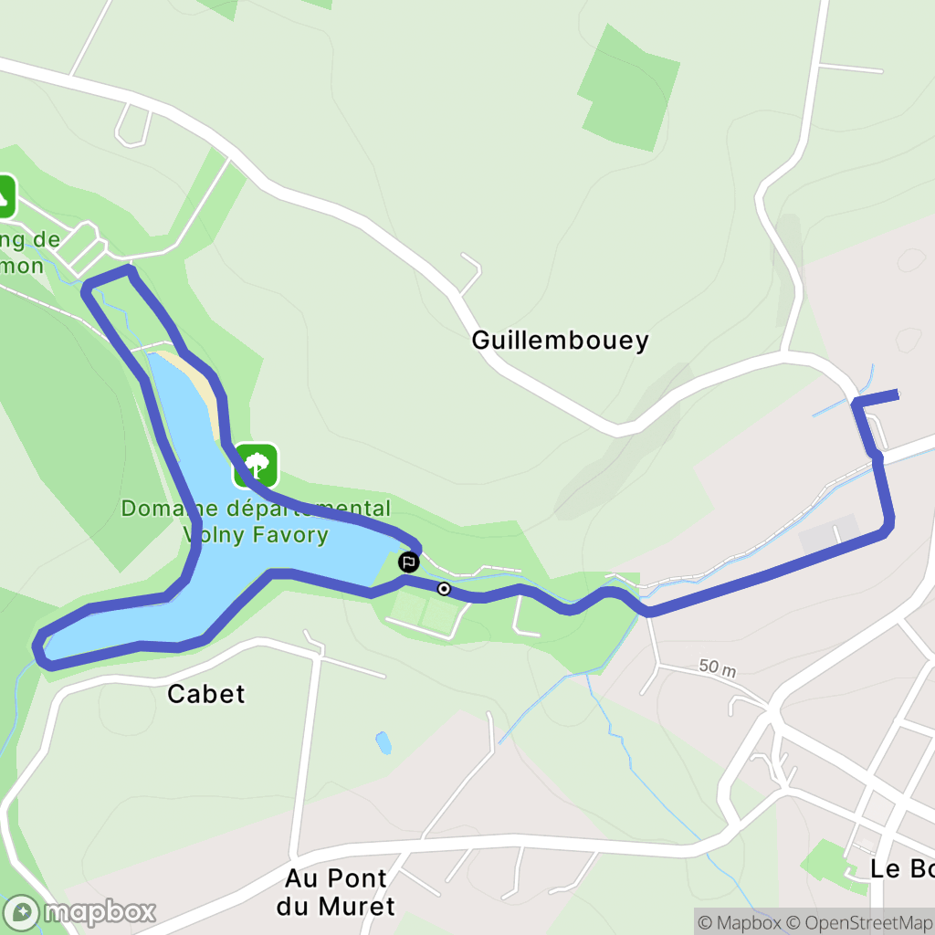 Blasimon : carte du parcours de randonnée - France